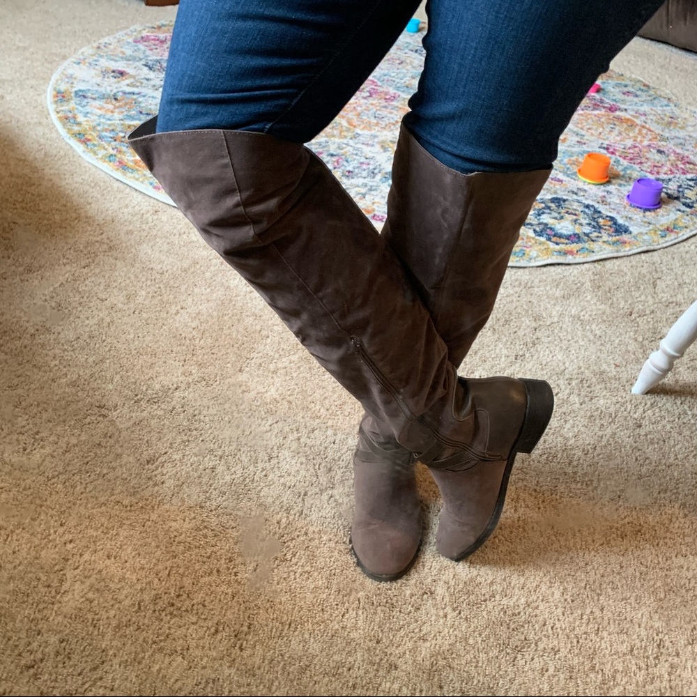 Suede OTK boots